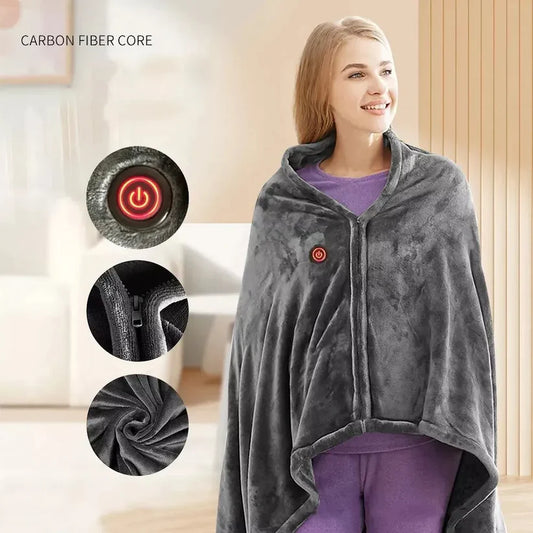 Embrace Warmth and Comfort with Our Electric Heating Outer Shawl Blanket!