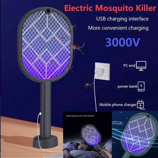 Electric Mosquito Killer Fly Swatter Trap
USB Rechargeable Mosquito Racket Insect Killer