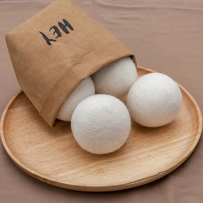 Wool Dryer Balls Fabric Virgin Reusable Softener Laundry 5cm Dry Kit Ball