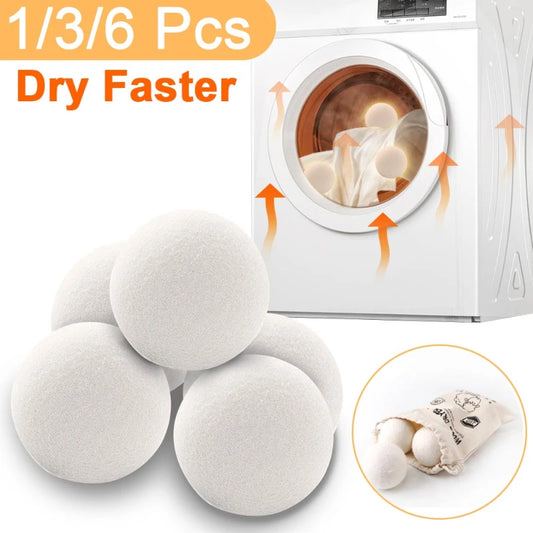 1. Reusable Wool Dryer Balls Softener Laundry Home Washing
2. 6Pcs Wool Dryer Balls Fleece Dry Kit Ball 5cm
3. Useful Washing Machine Accessories