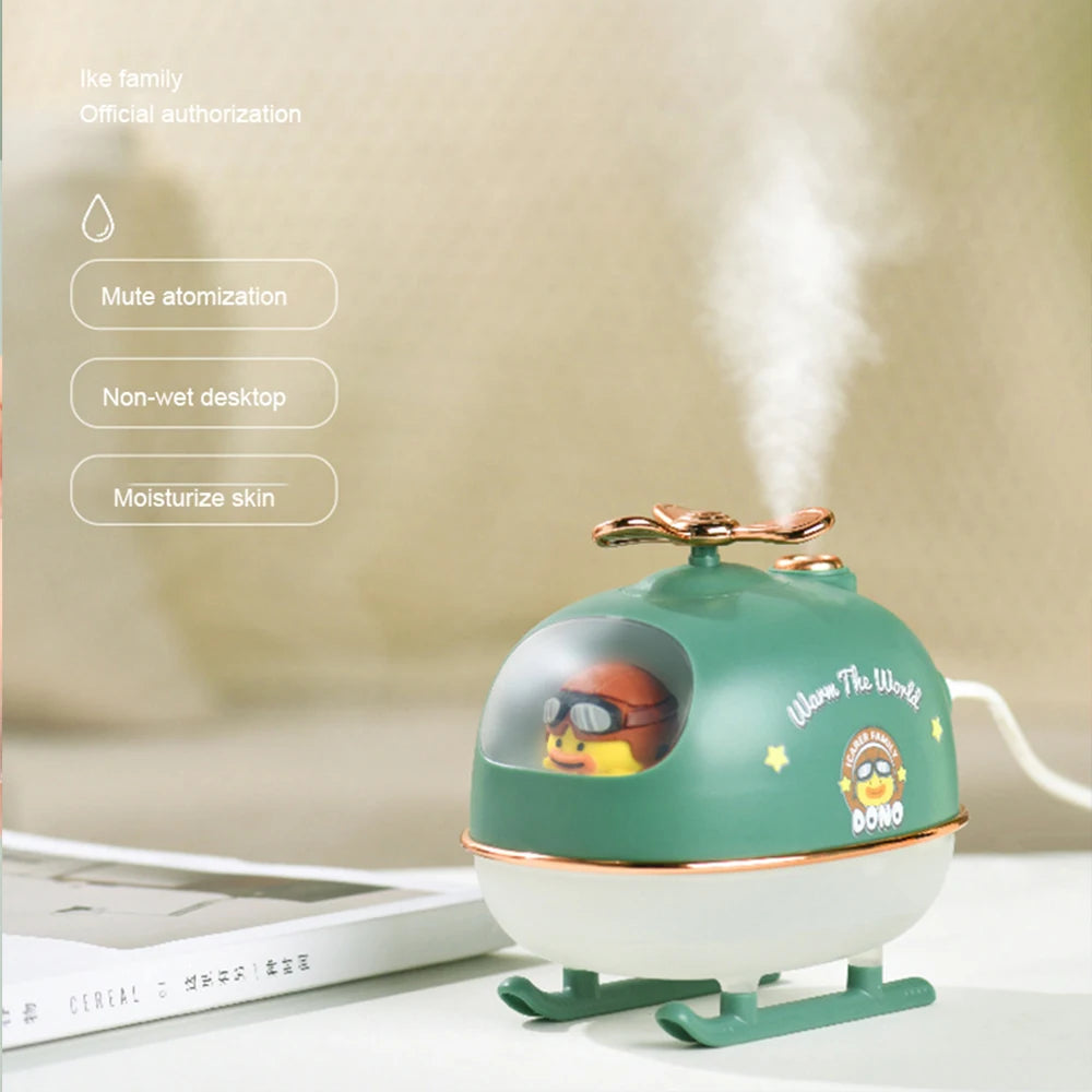 Mini Cartoon Helicopter Air Humidifier with Warm Night Light
USB Electric Essential Oil Diffuser for Car Office