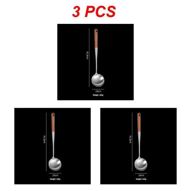 1. Wok Spatula Iron
2. Ladle Tool Set Spatula
3. Stainless Steel Cooking Equipment
4. Kitchen Accessories
