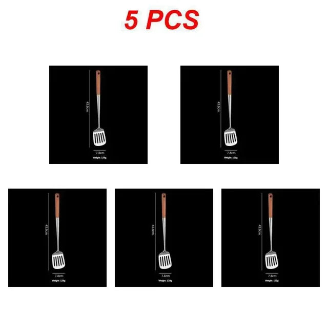 1. Wok Spatula Iron
2. Ladle Tool Set Spatula
3. Stainless Steel Cooking Equpment
4. Kitchen Accessories