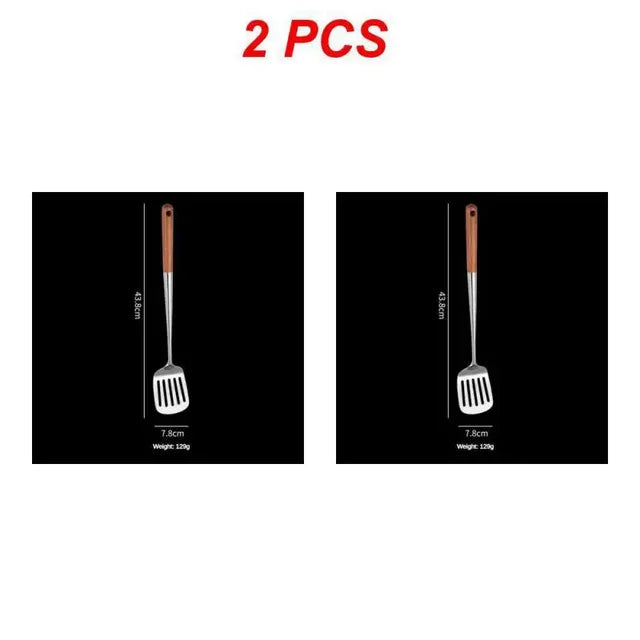 1. Wok Spatula Iron
2. Ladle Tool Set
3. Spatula for Stainless Steel Cooking
4. Kitchen Equpment
5. Kitchen Accessories