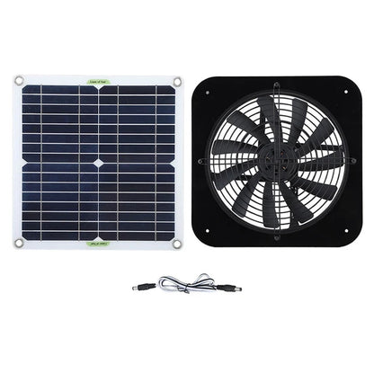 100W Solar Panel Fan Ventilator Exhaust Fan Outdoor Portable Ventilator Exhaust Fan Waterproof For Chicken Coops