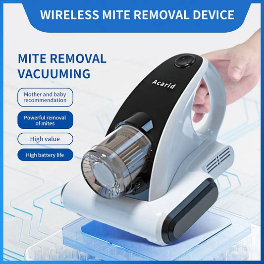 Mite Removal Vacuum Cleaner - Wireless Powerful Suction - USB Rechargeable - Cordless - Accessories for Home