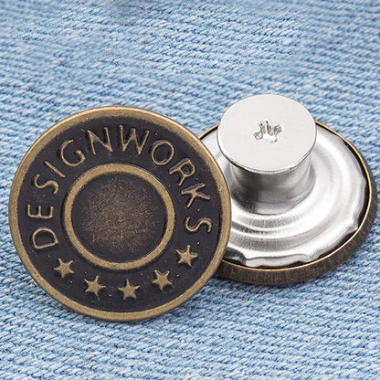 - Replacement Jeans Buttons 17mm No-Sew Nailess Removable Metal Jeans Button
- Repair Combo Thread Rivets
- Screwdrivers