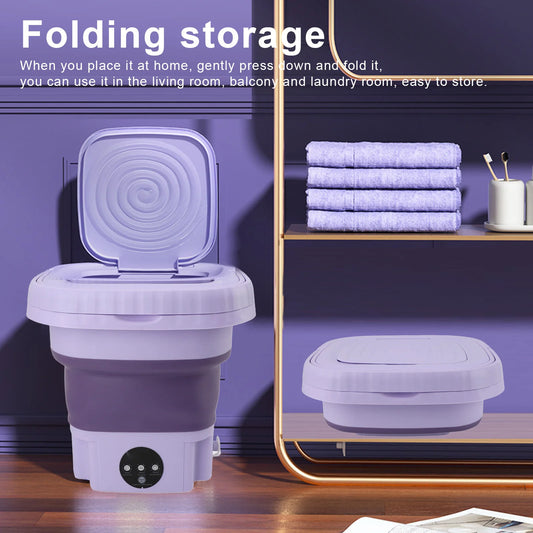 11L Mini Foldable Bucket Washing Machine
Travel Home Socks Bra Small Underwear Washing Portable Clothes Machine