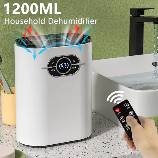 2 in 1 Dehumidifier Air Purifier With Remote Control - 1200ML, Mute
