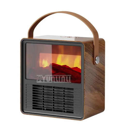 1200W Electric Fireplace Flame Desktop Electric Heating Ceramic Heater Portabale Heater For Room.