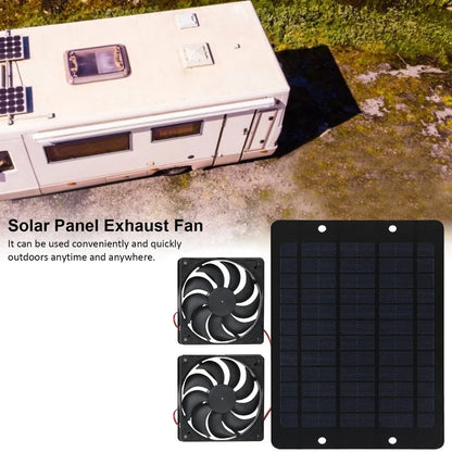12V Solar Exhaust Fan 6 Inch Mini Ventilator Solar Panel Powered Fan Air Extractor