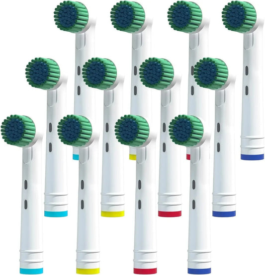 12pcs Soft Bristle Sensitive Gums Replacement Brush Electric Toothbrush Heads for Oral b Vitality Pro Smart Genius Teen Kids