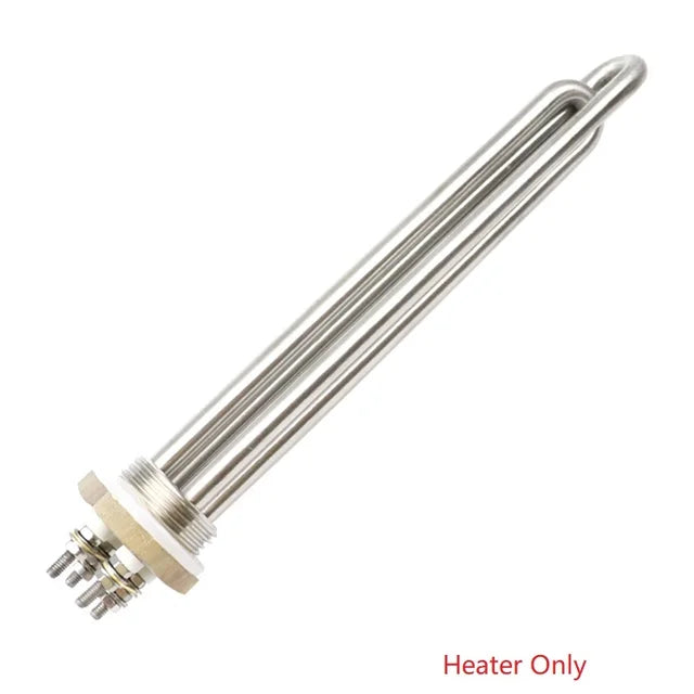 12V 600W Heating Element DN25 Water Heating Element Stainless Steel Solar Heater for Car/Camper.