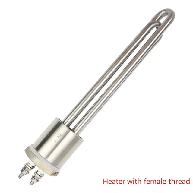 12V 600W Heating Element DN25 Water Heating Element Stainless Steel Solar Heater for Car/Camper.