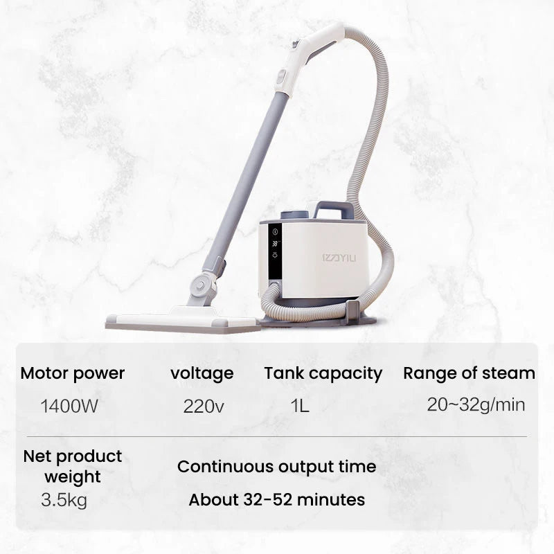 1400W Multifunction Steam Cleaner 1L High Temperature Sterilization Canister-Type