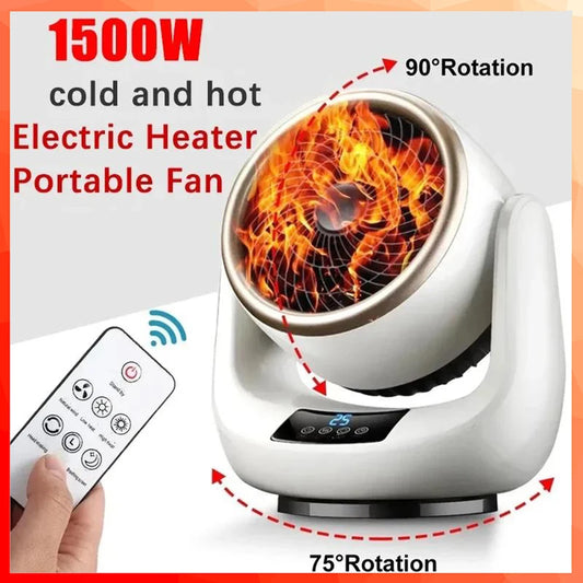 1500W Electric Fan Heater Household Portable Mini Hand Warmer Heating Warmer for Room Office Foot Bed Warm Fan Heater 110V-220V.