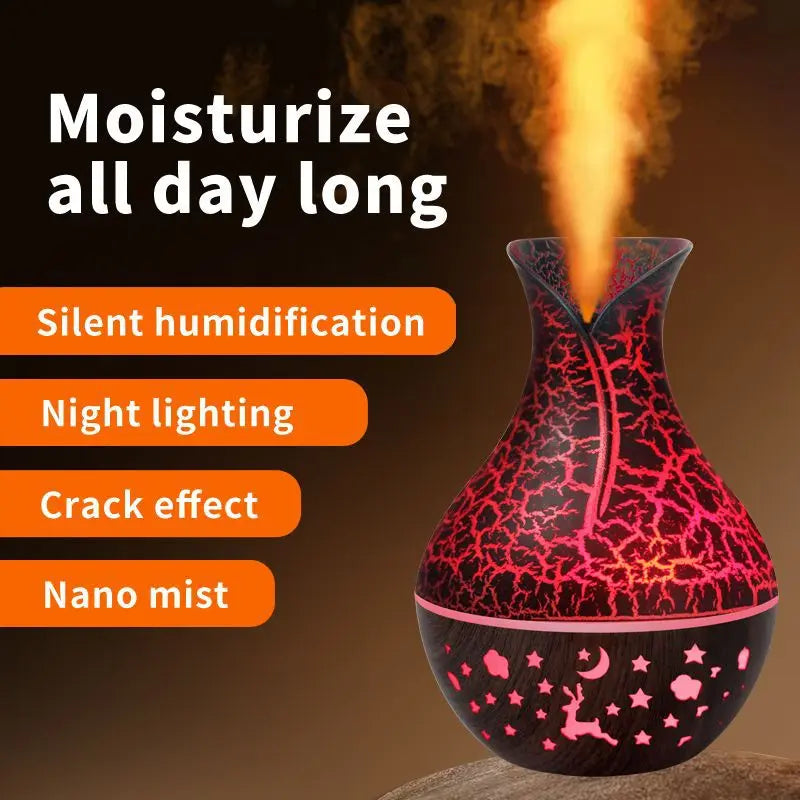 150ml Wood Grain Aromatherapy Diffuser with LED Light