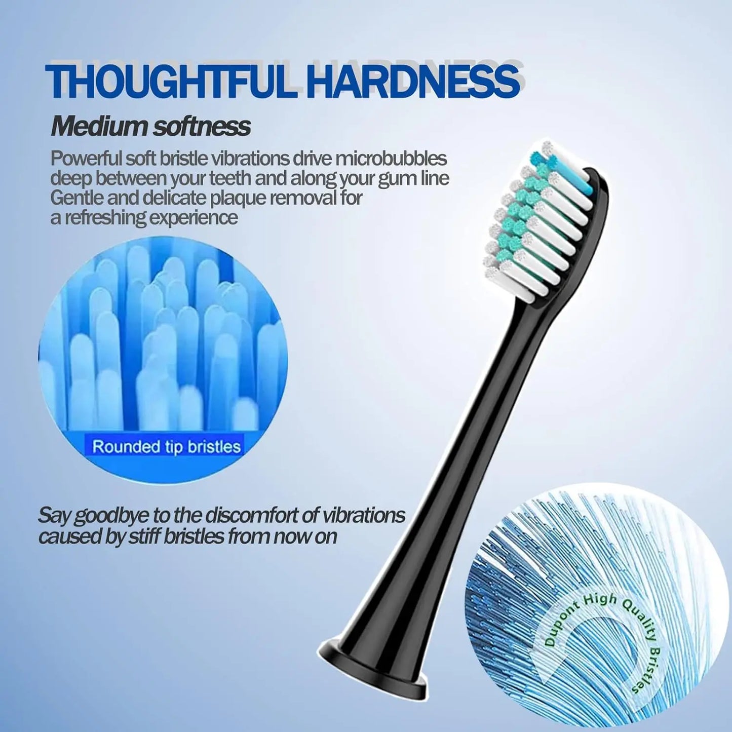 Replacement Toothbrush Head Compatible with Philips Sonicare Click-on Toothbrush Handles