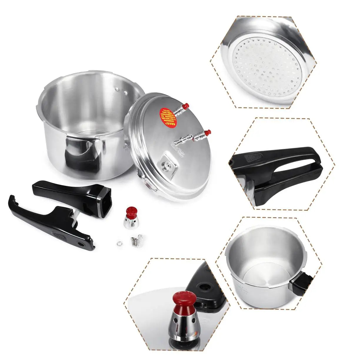 18cm Kitchen Pressure Cooker
20cm Electric Stove 
22cm Gas Stove 
Energy-saving Cooking Utensils 
Aluminum Alloy Safety Cookware