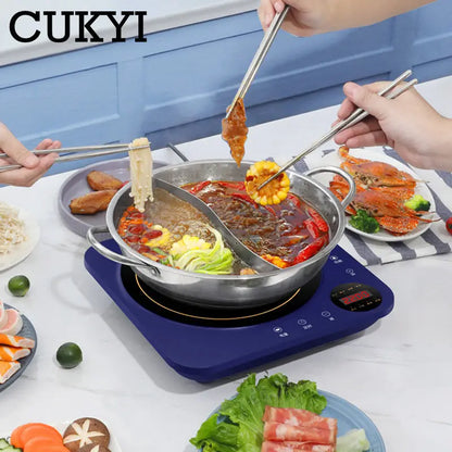 2.2KW Induction Cooker
Waterproof Touch Panel
Stir-Fry Soup Stew
8 Menus Timer
Electromagnetic Cooker