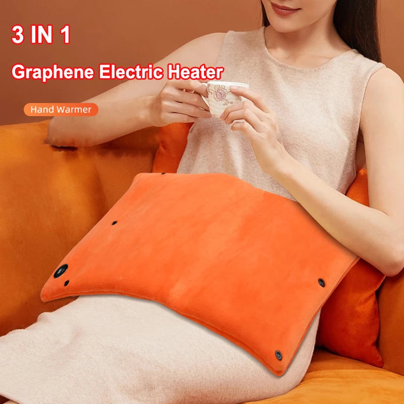 Electric Heater Portable Graphene Hand Warmer Bag Anti-Explosion Heat Electric Blanket Office Home Furlough Heater