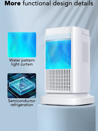 2023 New Portable Mini Air Conditioner Electric Fan Semiconducutor Refrigeration Air Cooler for Room Home Silent Cooling Fan.
