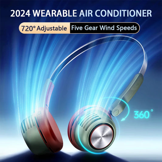2024 Wearable Air Conditioner
720° Rotatable Neck Fan
Portable Air Cooler Bladeless Fan
5 Gear Hanging Neck Fan