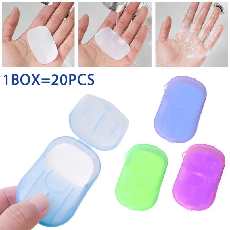 Portable Soap Paper Flakes Washing Cleaning Hand for Kitchen Toilet Outdoor Travel Camping Hiking.