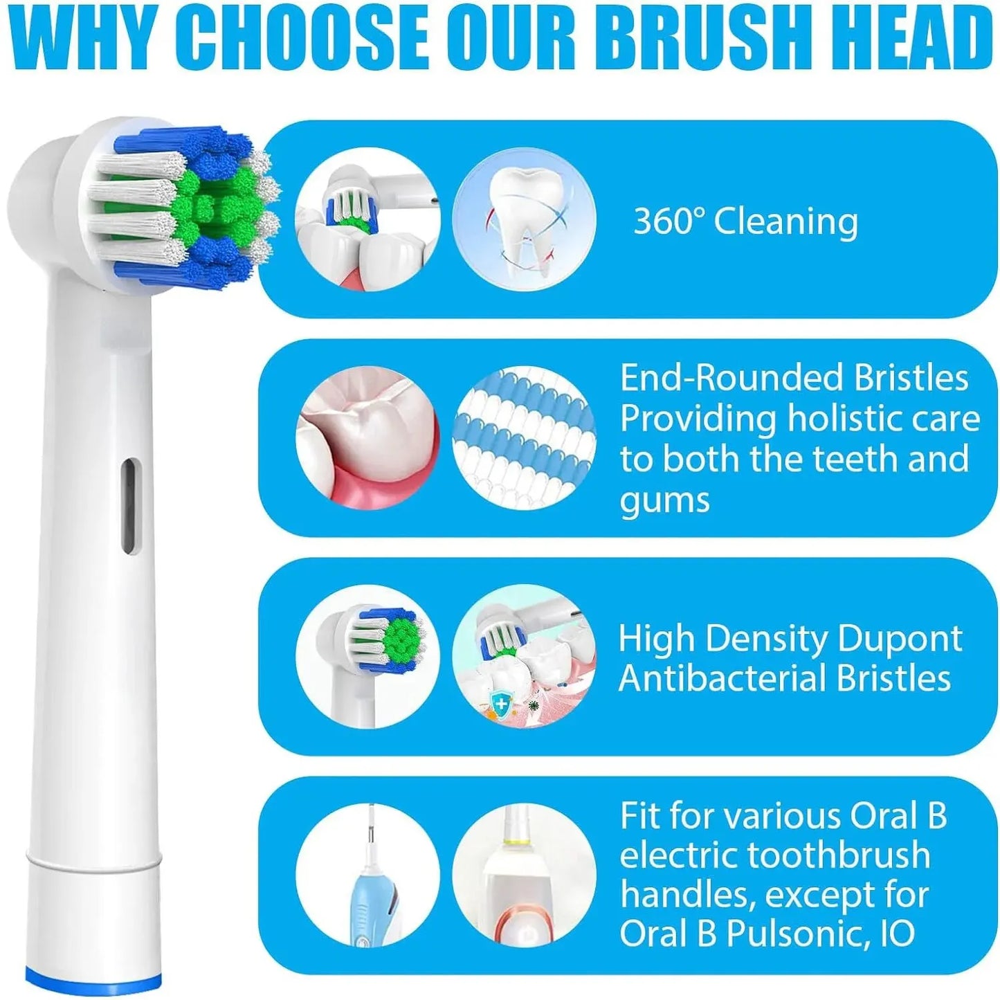 Electric Toothbrush Heads For SB17A (SB-17A) Oral-B Triumph