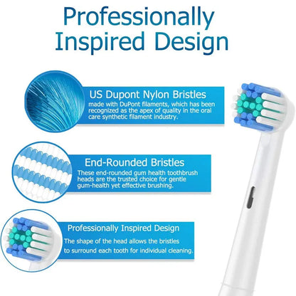 Replacement Toothbrush Heads Compatible with Oral-B Braun