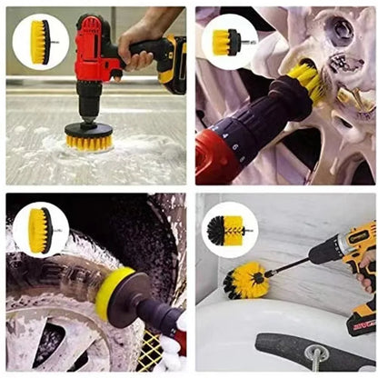 Electric Drill-Brush Kit Power Scrubber Brush
Carpet Bathroom Surface Tub Furniture Shower Tile Tires Cleaning Tool