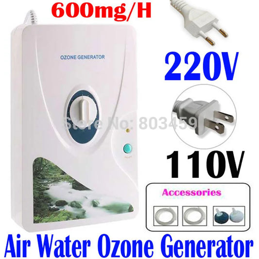 Ozone Generator 600mg/h Ozonator ionizer O3 Timer Purifiers
Vegetable Meat Fresh Purify Air