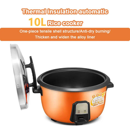 Electric Rice Cooker Canteen Commercial Rice Cooker Electric Pressure Cooker With Adapter 220V 1600W 10L Large Capacity