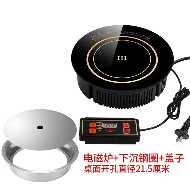 Compact Round Induction Cooker for Small Hot Pot
800W Mini Single-Person Commercial Electric Stove