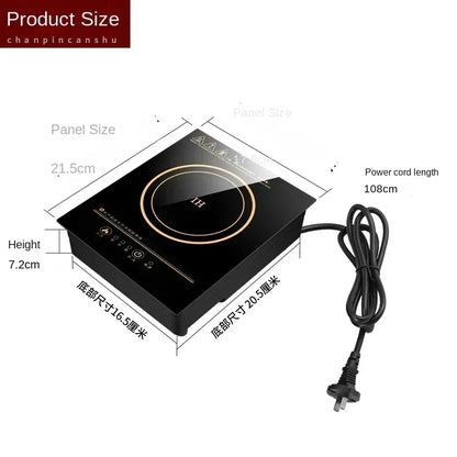 Compact Round Induction Cooker for Small Hot Pot
800W Mini Single-Person Commercial Electric Stove