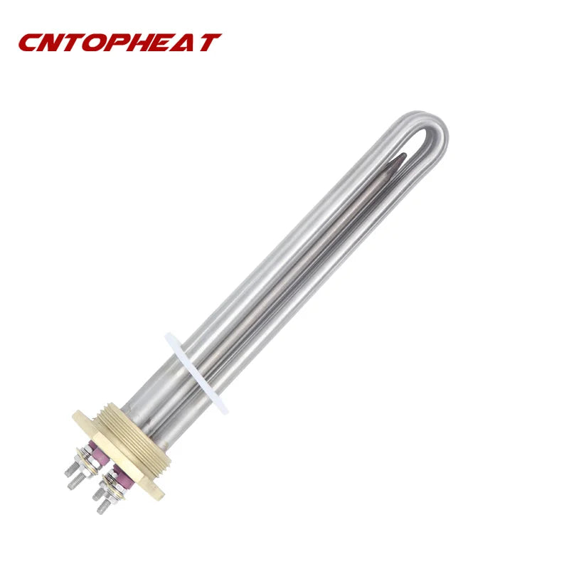 24V Heating Element 600w DC Water Heater With 1 1/4" BSP DN32 Copper Flange Solar Immersion Heating Element With 8mm Thermowell.