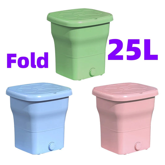 25L Large Portable Washing Machine Folding and Dryer Bucket for Clothes
Tourists Travel Automatic Socks Underwear Mini Washer