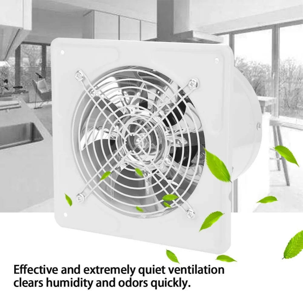 Exhaust Fan 6 inch Wall Mounted Low Noise Home Bathroom Kitchen Vent