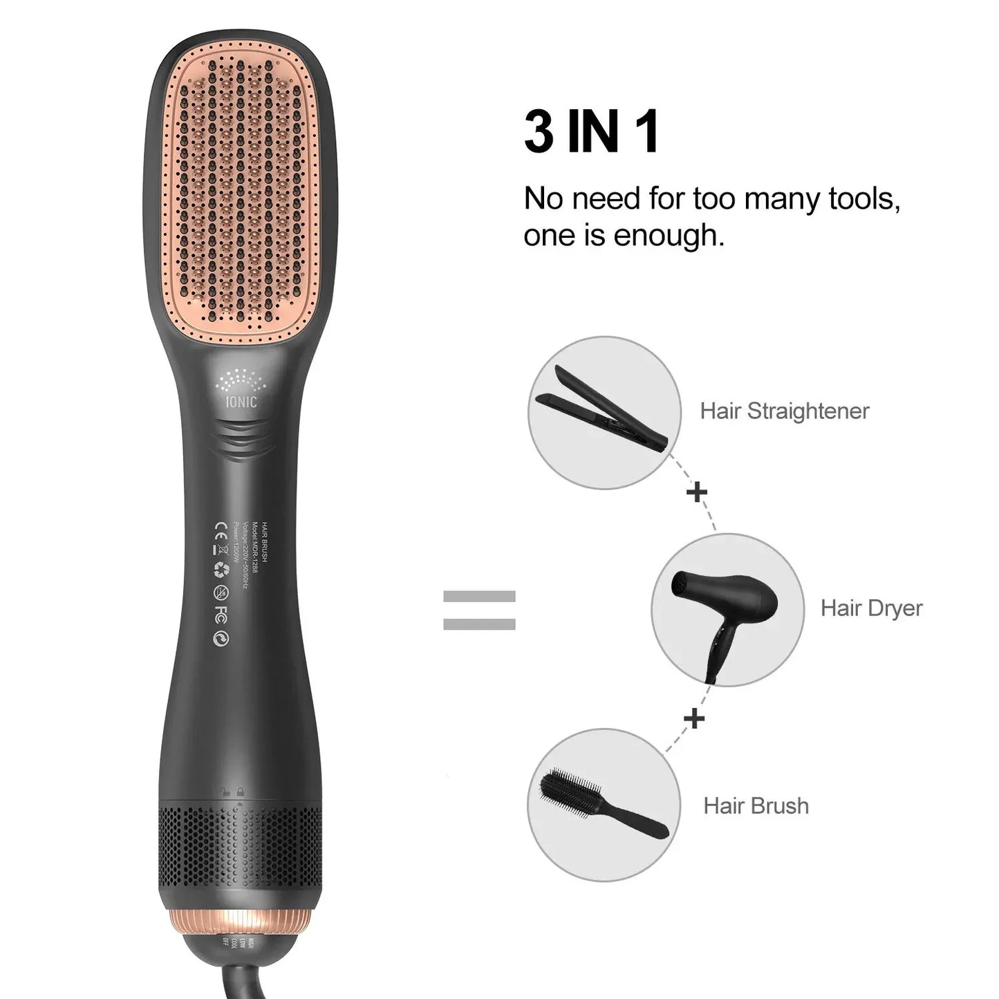 3 In 1 Hairdryer Brush
Overheating Protection Negative Ion Hair Straightener
Fast Heating Lightweight Hair Straightening Tool