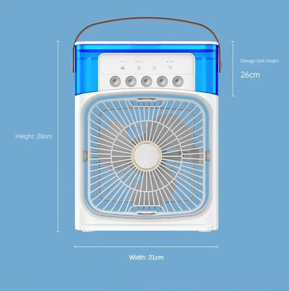 3 Speed Fan Portable Humidifier
Small Air Cooler Hydrocooling 
Adjustment For Office Fans