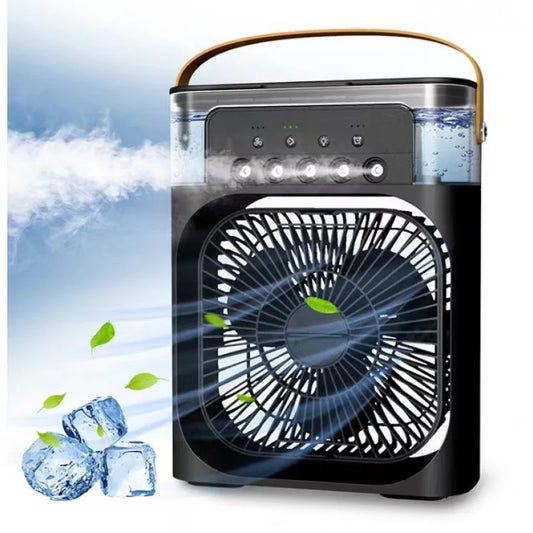 3 in 1 Airs Cooler
USB Electric Portable Fan
LED Night Light
5 Hole Water Mist Fan
Home Desktop Air Cooling Fan
