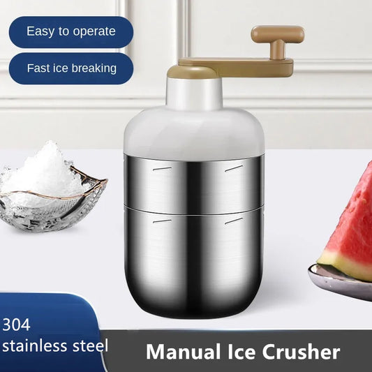 304 Stainless Steel Hand Operated Shaved Ice Household Mein Mein Ice Crusher
Manual DIY Sand Ice Machine