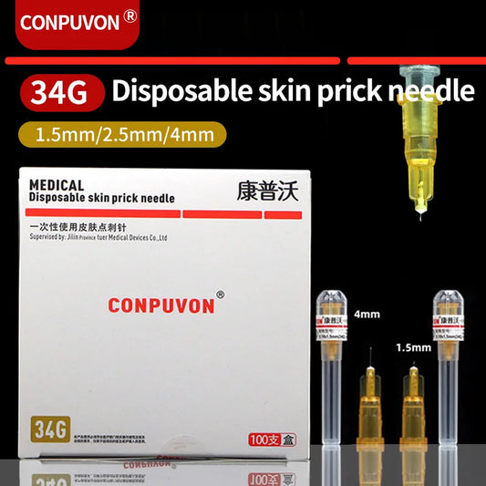 34g Medical Small Needle 1.5mm Disposable Beauty Salon Hand-Injected Needle
34g Medical Small Needle 2.5mm Disposable Beauty Salon Hand-Injected Needle
34g Medical Small Needle 4mm Disposable Beauty Salon Hand-Injected Needle