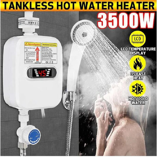 Tankless Water Heater Faucet Shower Instant Water Heater Electric Tap Heating Instant Hot Water for Kitchen Bathroom - 3500W