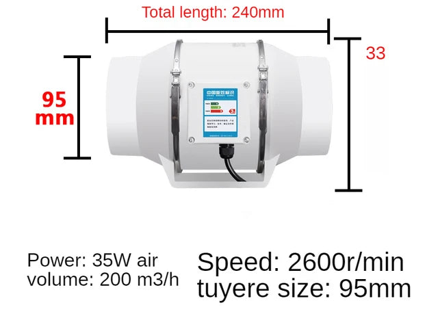 4/5/6 inch 220V Exhaust Fan Home Silent Inline Pipe Duct Fan Bathroom Extractor Ventilation Kitchen Toilet Wall Air Ventilator. 

Exhaust Fan
Inline Pipe Duct Fan
Bathroom Extractor
Ventilation Kitchen
Toilet Wall Air Ventilator