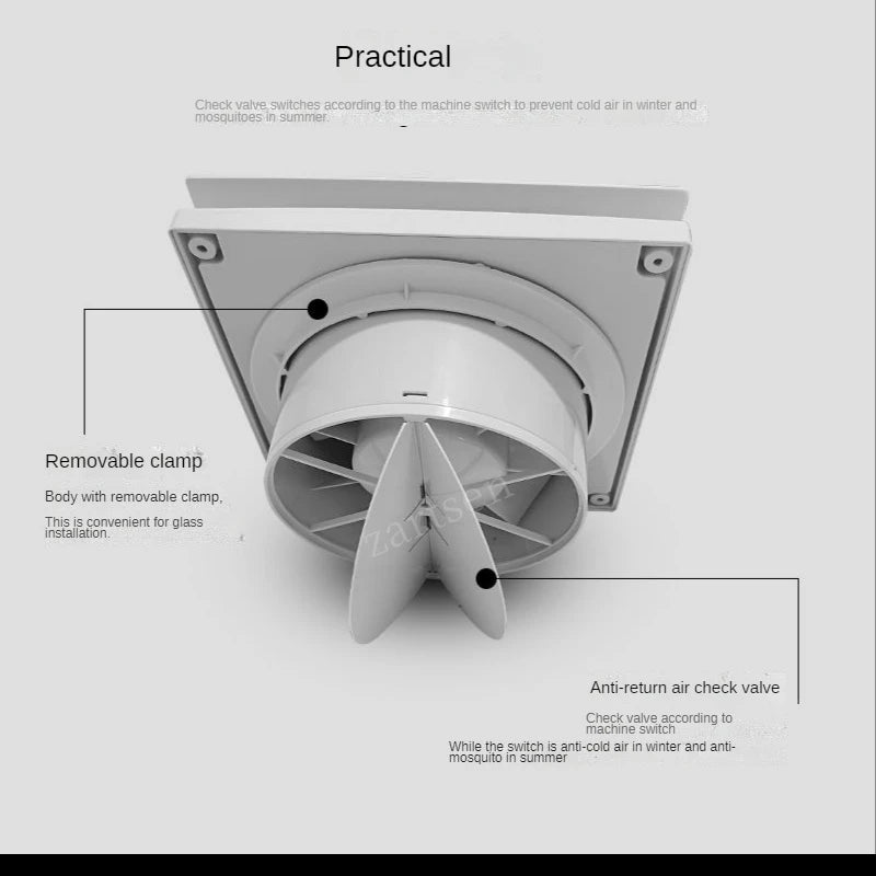 4/6 Inch High Speed Exhaust Fan Toilet Kitchen Bathroom Ventilator Extractor