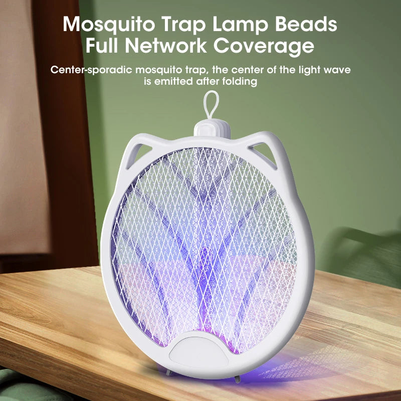 Electric Mosquito Killer Fly Swatter Trap UV Light USB Rechargeable