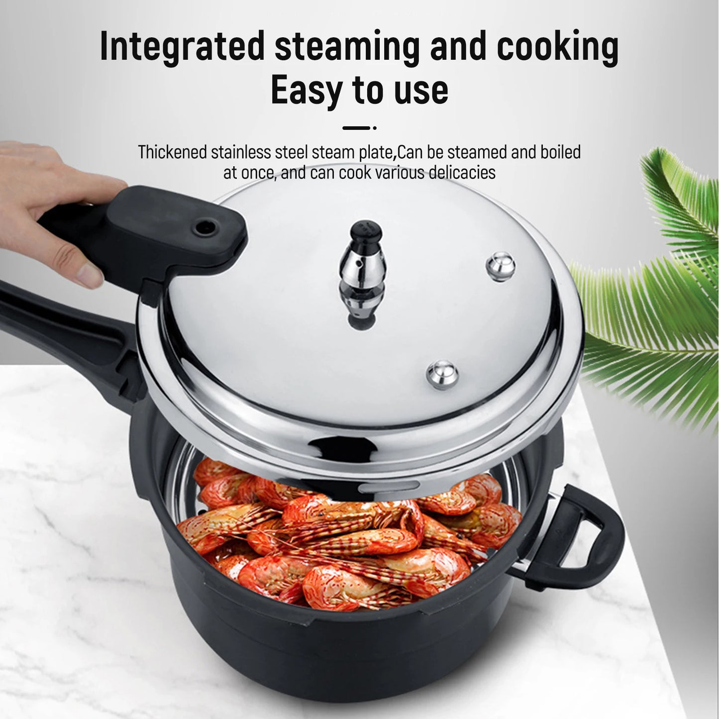 4L-10L Ultra-Durable Stainless Steel Pressure Cooker
Pressure Cooker for Gas and Induction Stoves
Non-Stick Coating Pressure Cooker
Safety Features Pressure Cooker