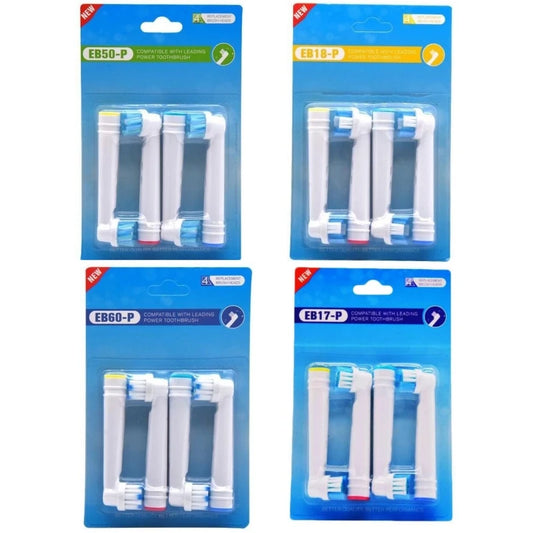 EB17-P Gum Care Toothbrush Head
EB18-P Standard Toothbrush Head
EB50-P Whiten Toothbrush Head
EB60-P Deep Cleaning Toothbrush Head