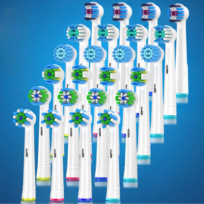 4pack Toothbrush Heads Compatible with Most Braun Oral B Electric Toothbrushes, Pack of 4 Replacement Toothbrush Head,White.